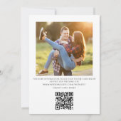 シンプル書道ミニマル2枚フォトQRコード 招待状 (裏面)