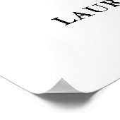 シンプル書道モダンの結婚歓迎 ポスター (角)