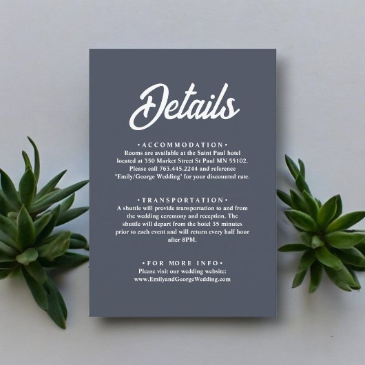 シンプル書道モダン上品なエレガントな結婚式 エンクロージャーカード