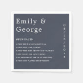 シンプル書道モダン上品なエレガントな結婚式 スタンダードカクテルナプキン (正面)