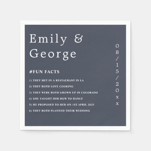 シンプル書道モダン上品なエレガントな結婚式 スタンダードカクテルナプキン (正面)