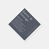 シンプル書道モダン上品なエレガントな結婚式 スタンダードカクテルナプキン (角)