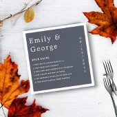 シンプル書道モダン上品なエレガントな結婚式 スタンダードカクテルナプキン