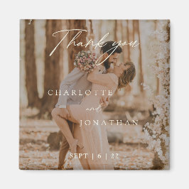 シンプル書道モダン写真結婚式の引き出物 マグネット