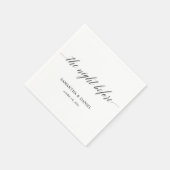 シンプル書道モダン台本リハーサルディナー スタンダードカクテルナプキン (角)