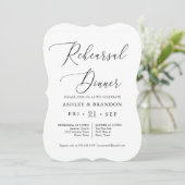 シンプル書道リハ素朴ーサルディナー 招待状 (スタンド正面)