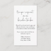 シンプル書道レシピ要求エンクロージャカード エンクロージャーカード (正面)