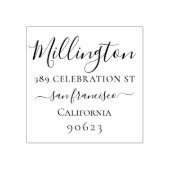 シンプル書道家名差出人住所 ラバースタンプ (インプリント)