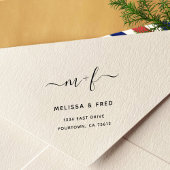 シンプル書道差出人住所自墨臭 セルフインキングスタンプ