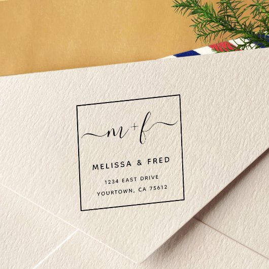 シンプル書道差出人住所 セルフインキングスタンプ