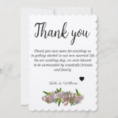 シンプル書道文字結婚のサンキューカード サンキューカード (正面)