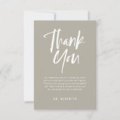 シンプル書道男女兼用赤ちゃんシャワー サンキューカード (正面)