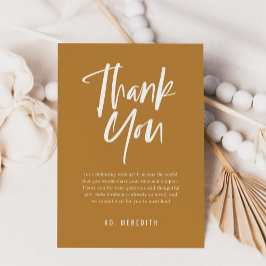 シンプル書道男女兼用赤ちゃんシャワー サンキューカード