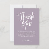 シンプル書道男女兼用赤ちゃんシャワー サンキューカード (正面)