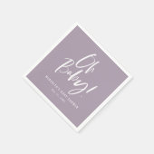 シンプル書道男女兼用赤ちゃんシャワー スタンダードカクテルナプキン (角)