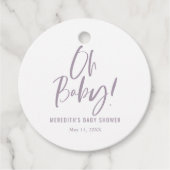 シンプル書道男女兼用赤ちゃんシャワー フェイバータグ (正面)