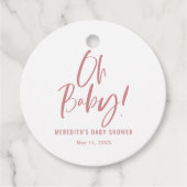 シンプル書道男女兼用赤ちゃんシャワー フェイバータグ (正面)