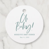 シンプル書道男女兼用赤ちゃんシャワー フェイバータグ (正面)