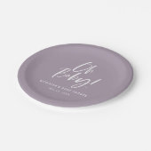 シンプル書道男女兼用赤ちゃんシャワー ペーパープレート (アングル)