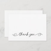 シンプル書道白黒サンキューカード サンキューカード (正面/裏面)