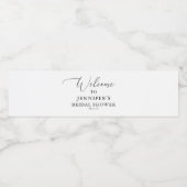 シンプル書道素朴ブライダルシャワー ペットボトルラベル (シングルラベル)