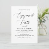 シンプル書道素朴婚約パーティ 招待状 (スタンド正面)