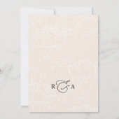 シンプル書道素朴座席表カード 招待状 (裏面)