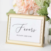 シンプル書道素朴結婚式の引き出物標識 ポスター