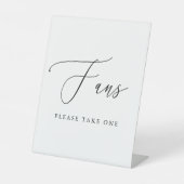 シンプル書道素朴結婚式 プログラム扇形 台座サイン (正面)