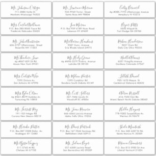 シンプル書道結婚のゲストラベル シール