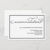 シンプル書道結婚の宿泊カード エンクロージャーカード (正面/裏面)