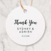 シンプル書道結婚有感謝 フェイバータグ (正面)