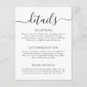 シンプル書道結婚詳細 エンクロージャーカード (正面)