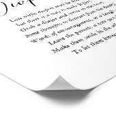 シンプル書道赤ちゃんシャワー深夜おむつ ポスター (角)