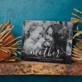 シンプル書道「母」形容姿の写真 フォトプラーク (側面)