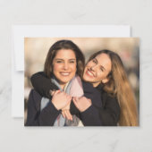 シンプル書道|金ゴールド写真Be My Bridesmaid ノートカード (裏面)