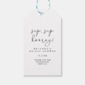 シンプル書道SIPホレーブライダルシャワー ギフトタグ (正面)