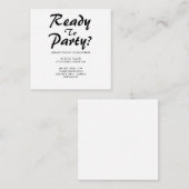 シンプル書 |グラードパーティー エンクロージャーカード (正面/裏面)