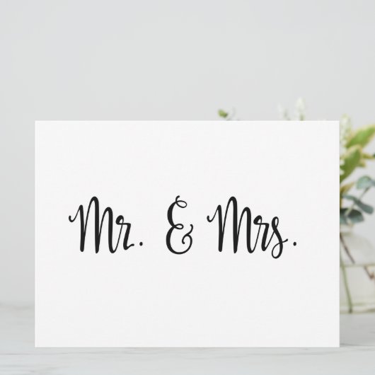 シンプル書 |ミセス結婚のサイン (スタンド正面)