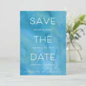 シンプル書 |水彩日付カードを保存 セーブザデート (スタンド正面)