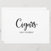 シンプル書 | "葉巻"の結婚看板 (正面/裏面)