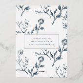 シンプル書 | Foil日付カードを保存 箔招待状 (裏面)