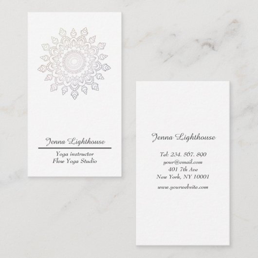 シンプル曼荼羅 名刺 (正面/裏面)