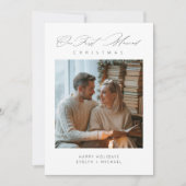 シンプル最初のスク結婚したリプト写真 シーズンカード (正面)