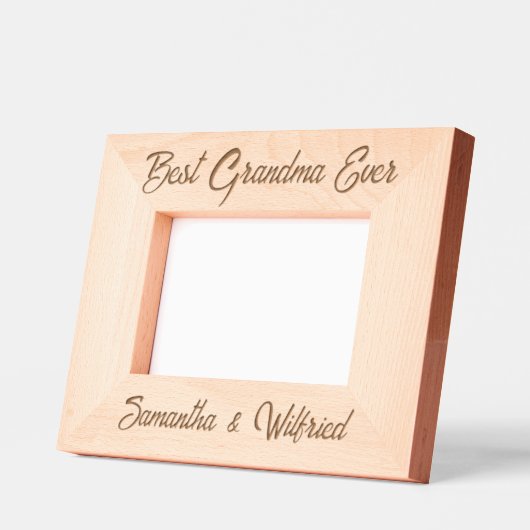シンプル最高のおばあちゃん名カスタム前ウッドフレーム レーザー彫刻フレーム (左)