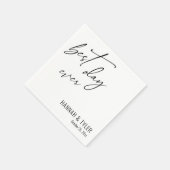 シンプル最高のエレガントデイエバ結婚ス スタンダードカクテルナプキン (角)