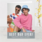 シンプル最高のエレガントパパ | 父の日の写真 カード (黄色い花)