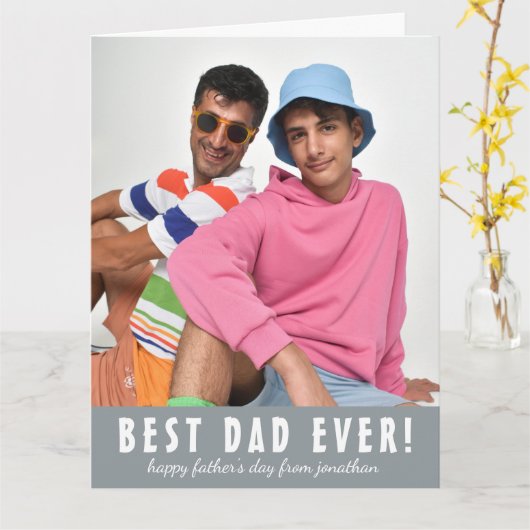 シンプル最高のエレガントパパ | 父の日の写真 カード (黄色い花)