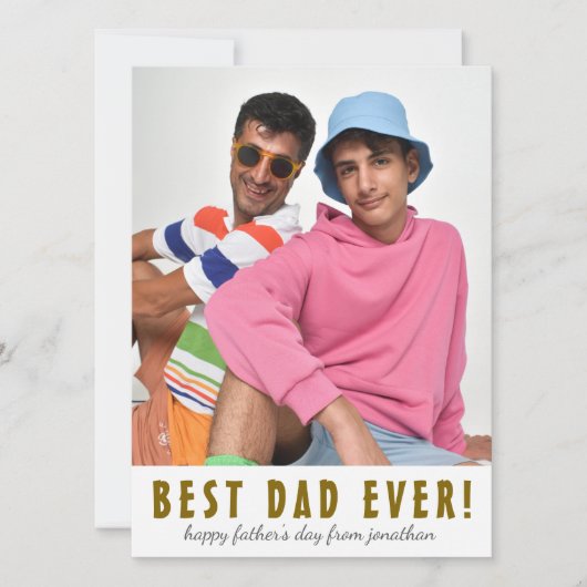 シンプル最高のエレガントパパ | 父の日の写真 シーズンカード (正面)