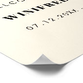 シンプル最高のエレガント日の結婚歓迎 ポスター (角)